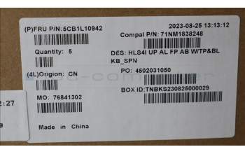 Lenovo 5CB1L10942 COVER UpperCase_SPA C82XD FP AB BL AL