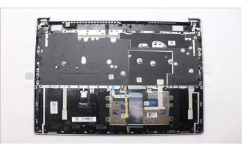 Lenovo 5CB1L11371 C-Cover with keyboard, Spanish, Cloud Grey, Backlight, FingerPrint, UK