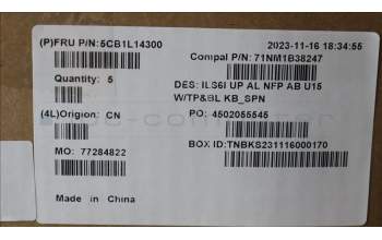 Lenovo 5CB1L14300 COVER UpperCase_SPA C82XF NFP AB BL AL