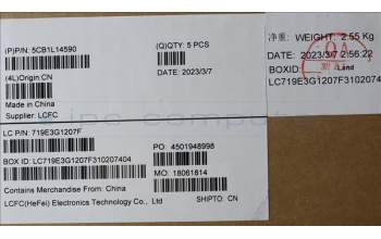 Lenovo 5CB1L14590 Cover L 82XR D AG PCC