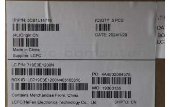 Lenovo 5CB1L14716 COVER Upper Case ASM_UKE L82YV NFP BK