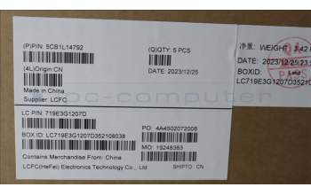 Lenovo 5CB1L14792 COVER Upper Case ASM_GER L82XR FP AG BL