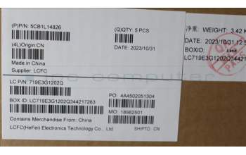 Lenovo 5CB1L14826 COVER Upper Case ASM_FRA L82XR FP AG NBL