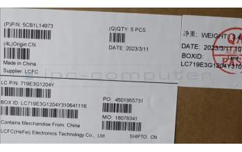 Lenovo 5CB1L14973 COVER Upper Case ASM_GER L82XR NFP AG BL