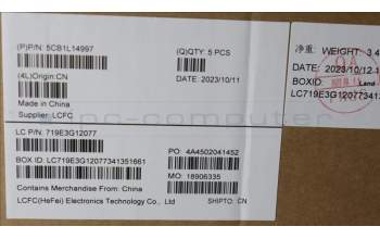 Lenovo 5CB1L14997 COVER Upper Case ASM_ITA L82XR NFP AGNBL