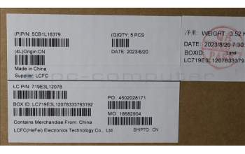 Lenovo 5CB1L16379 COVER Upper Case ASM_FRA L82XQ AB BL