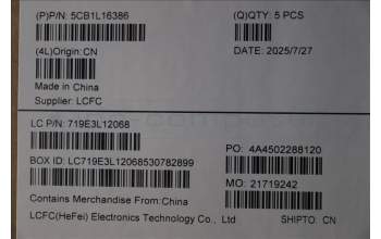 Lenovo 5CB1L16386 COVER Upper Case ASM_HUN L82XQ AB BL