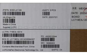 Lenovo 5CB1L21195 COVER Upper Case ASM_EURO ENGL82XQABFPBL