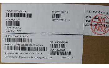 Lenovo 5CB1L27561 COVER Upper Case ASM_UKR L82XQ AG NBL