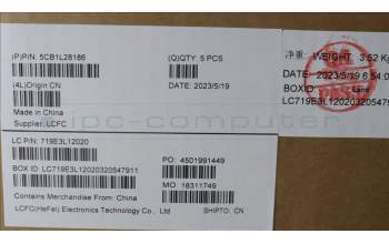 Lenovo 5CB1L28186 COVER Upper Case ASM_CZE/SLK L82XQAGFPBL