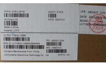 Lenovo 5CB1L28192 COVER Upper Case ASM_GER L82XQ AGFP BL