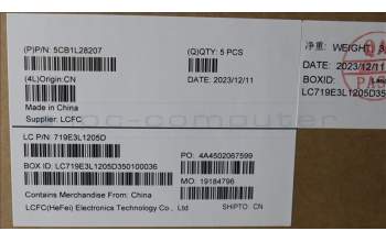 Lenovo 5CB1L28207 COVER Upper Case ASM_SWS L82XQ AGFP BL