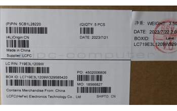 Lenovo 5CB1L28220 COVER Upper Case ASM_POR L82XQ AGFP NBL