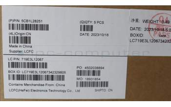 Lenovo 5CB1L28251 COVER Upper Case ASM_EURO ENG L82XQ FBBL