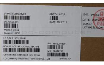 Lenovo 5CB1L28289 COVER Upper Case ASM_FRA L82XQ FB NBL