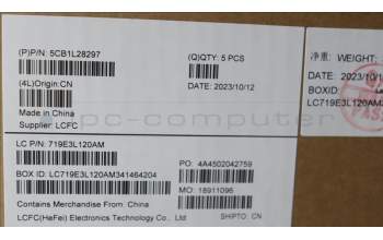 Lenovo 5CB1L28297 COVER Upper Case ASM_BEL L82XQ FB NBL