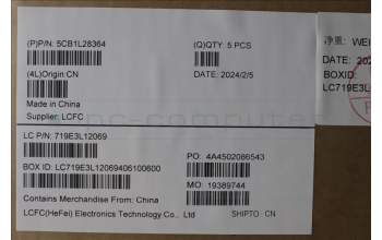 Lenovo 5CB1L28364 COVER Upper Case ASM_EUROENGL82XQFBFPNBL