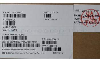 Lenovo 5CB1L30065 COVER Upper Case ASM_SPA L82XN FP AG BL