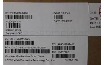 Lenovo 5CB1L30066 COVER Upper Case ASM_SWS L82XN FP AG BL