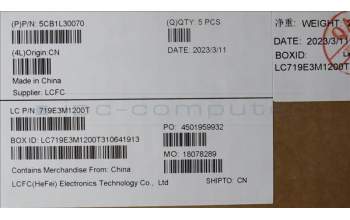 Lenovo 5CB1L30070 COVER Upper Case ASM_UKE L82XN FP AG BL