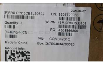 Lenovo 5CB1L30692 COVER Upper Case ASM_SPA W 82Y0 AG