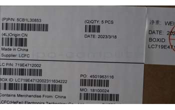 Lenovo 5CB1L30853 COVER Upper Case ASM_ARA L82WK ONGY RGB