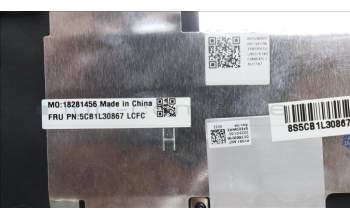 Lenovo 5CB1L30867 C-Cover with keyboard, Hebrew, Ongy Grey, RGB Backlight, US