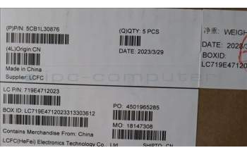 Lenovo 5CB1L30876 COVER Upper Case ASM_POR L82WK ONGY RGB