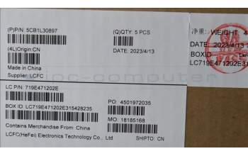 Lenovo 5CB1L30897 COVER Upper Case ASM_GER L82WK ONGY WH