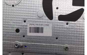 Lenovo 5CB1L31840 C-Abdeckung mit Tastatur, Italienisch, sturmgrau, Fingerabdruckleser