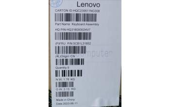 Lenovo 5CB1L31852 C-Abdeckung mit Tastatur, Schweiz, sturmgrau, Fingerabdruck