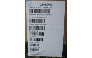 Lenovo 5CB1L31864 C-Abdeckung mit Tastatur, Französisch, sturmgrau, Fingerabdruck