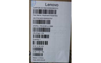 Lenovo 5CB1L31896 C-Abdeckung mit Tastatur, Französisch, Sturmgrau, Ohne_Fingerabdruckscanner