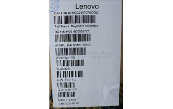 Lenovo 5CB1L32685 C-Abdeckung mit Tastatur, Tschechisch/Slowakisch, arktisgrau, ohne Fingerabdruck, GB