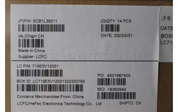 Lenovo 5CB1L39211 Cover L 21J8 LCD 165HZ_SG