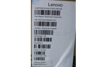 Lenovo 5CB1L39449 C-Abdeckung mit Tastatur, Skandinavien, sturmgrau, Puresight-Logo