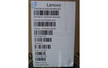 Lenovo 5CB1L39538 C-Abdeckung mit Tastatur, Deutsch, Aquamarinblau, mit Puresight Logo