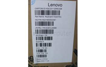 Lenovo 5CB1L40698 COVER Upper Case ASM_RUS H 82Y7 TT PS
