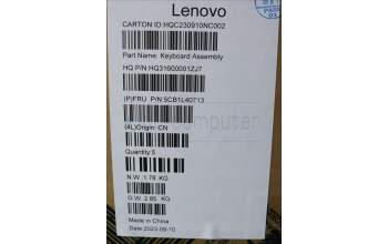 Lenovo 5CB1L40713 C-Abdeckung mit Tastatur, Ukraine, Aquamarinblau