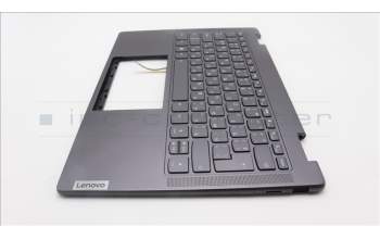 Lenovo 5CB1L40841 C-Abdeckung mit Tastatur, Bulgarisch, sturmgrau, Ohne Fingerabdruck, GB