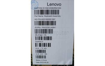 Lenovo 5CB1L40847 C-Abdeckung mit Tastatur, Ukraine, Sturmgrau, Ohne_Fingerabdruckscanner