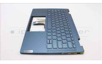 Lenovo 5CB1L40862 C-Abdeckung mit Tastatur, Russisch, Aquamarinblau, Ohne_Fingerabdruckscanner