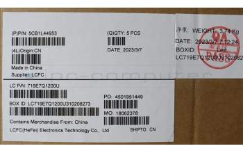 Lenovo 5CB1L44953 C-Abdeckung mit Tastatur, Arabisch, arktisgrau, US