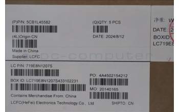 Lenovo 5CB1L45582 C-Abdeckung mit Tastatur, Skandinavien, tiefblau, Hintergrundbeleuchtung, Fingerabdruck