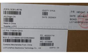 Lenovo 5CB1L45735 C-Abdeckung mit Tastatur, Slowenisch, arktisgrau, Hintergrundbeleuchtung