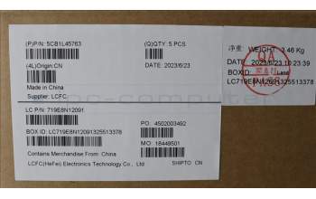 Lenovo 5CB1L45763 C-Abdeckung mit Tastatur, Skandinavien, arktisgrau, Ohne_Hintergrundbeleuchtung