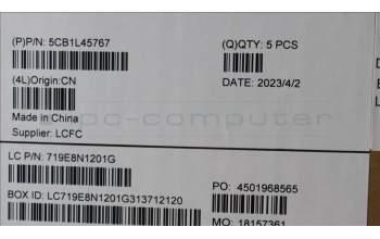 Lenovo 5CB1L45767 C-Abdeckung mit Tastatur, Schweiz, arktisgrau, Ohne_Hintergrundbeleuchtung