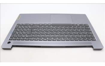 Lenovo 5CB1L45916 C-Abdeckung mit Tastatur, Deutsch, arktisgrau, Ohne_Hintergrundbeleuchtung, Fingerabdruckleser