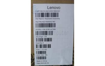 Lenovo 5CB1L47268 C-Abdeckung mit Tastatur, Skandinavien, sturmgrau, Fingerabdruckleser