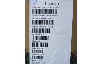 Lenovo 5CB1L48256 COVER Upper Case ASM_GRE H 82YM NFP STGY